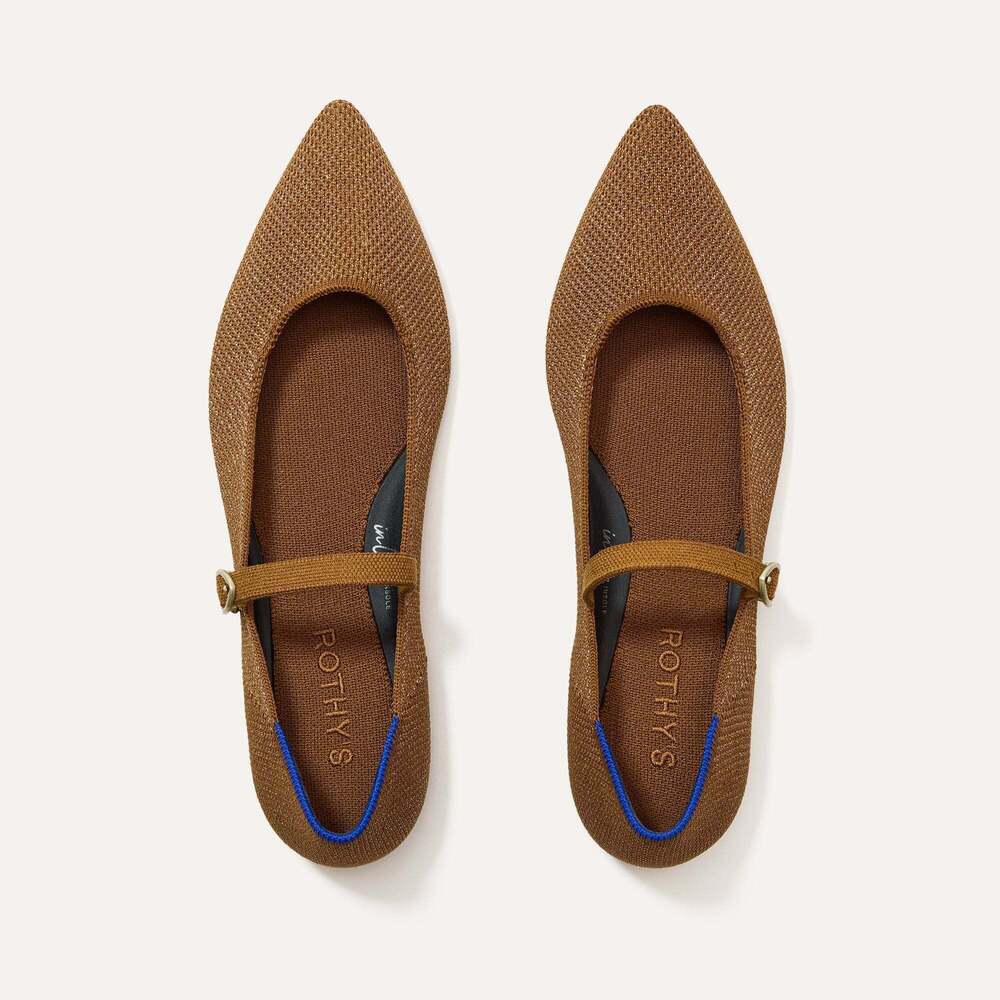 Rothy's The Point Mary Jane II - Bronze Size 7